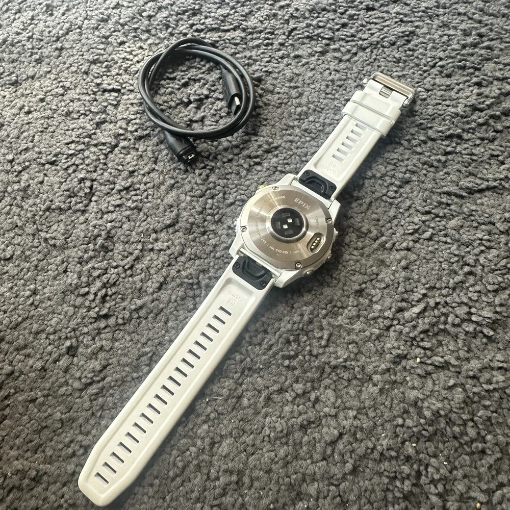 Garmin Epix Gen 2 Sapphire Edition (White Titanium) 41mm Bezel MINT + CHARGE